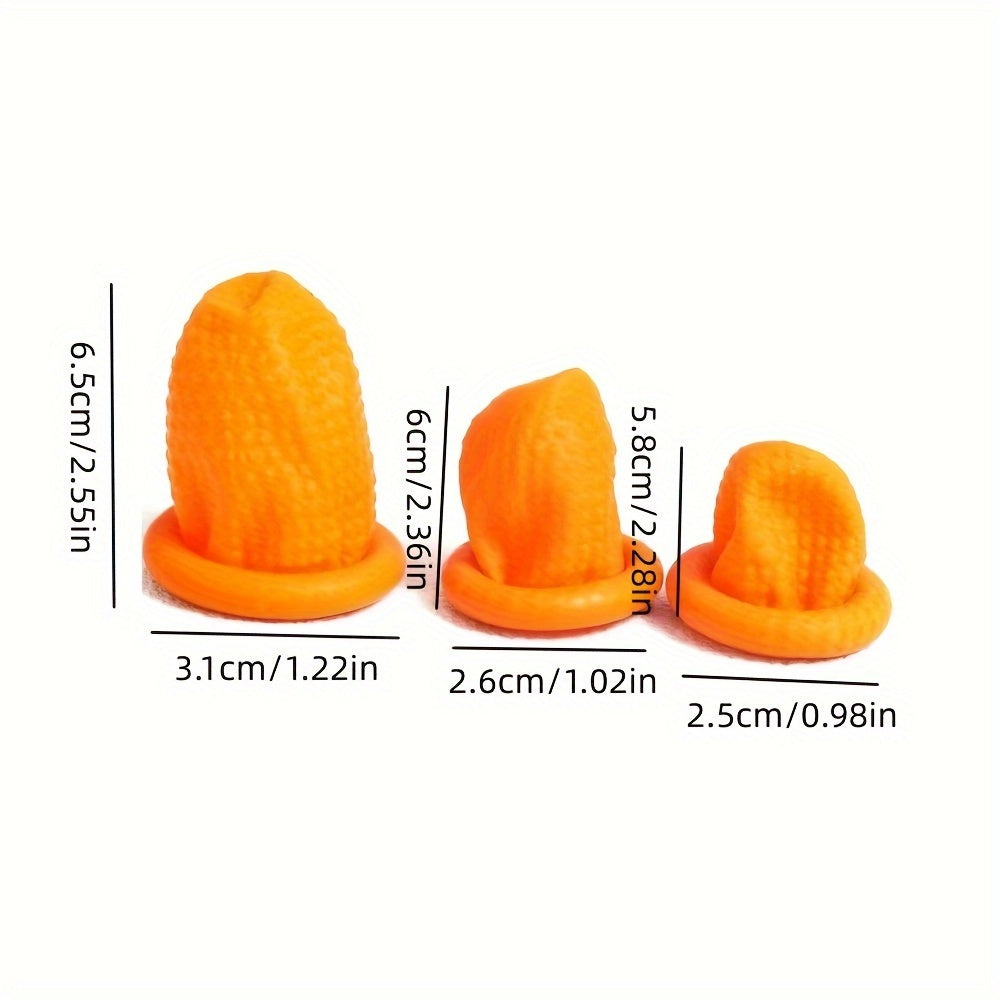 3pcs Rubber Finger Cots Upper Dyed Anti fouling Finger Cots