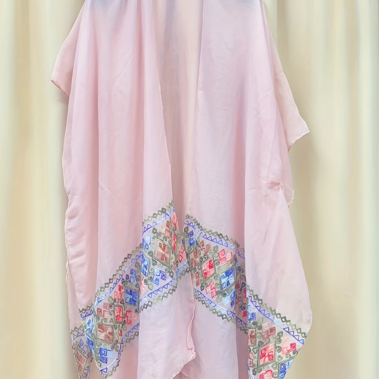 Boho Embroidery Shawl Large Wrap Sunscreen Cover Up Women