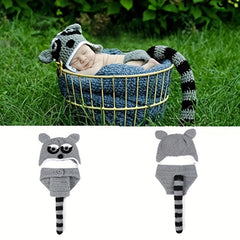 Newborn Civet Cat Clothing Suit Woolen Knitted Photography Clothes