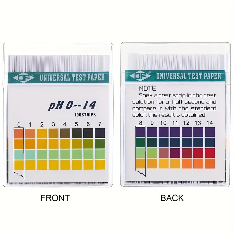 100pcs PH Test Strips for Water Food Pools & Body PH Levels