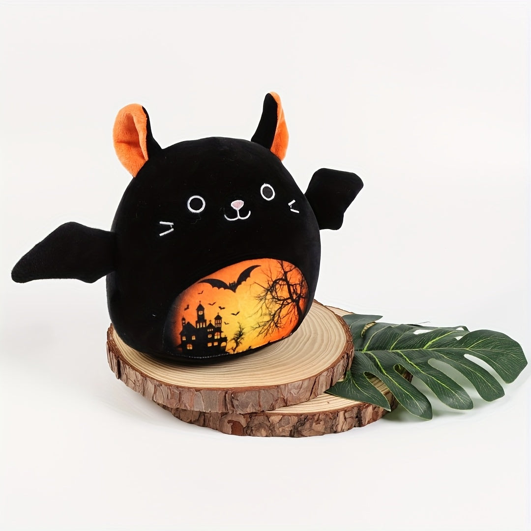 Halloween Cat Plush Toy Bat Ear Stuffed Animal Soft Plush Doll