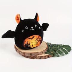 Halloween Cat Plush Toy Bat Ear Stuffed Animal Soft Plush Doll