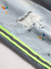 Men's Reflect Woven Tape Denim Shorts