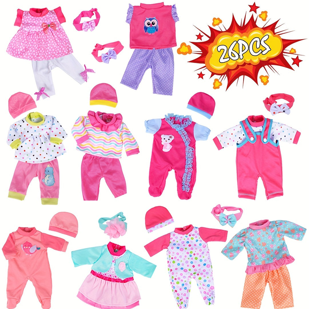 10 Sets of Clothes for 10-14 Inch Dolls, Dolls Not Included