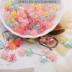 80pcs 1.0 43 Acrylic Mixed Five-pointed Star Beads DIY Jewelry