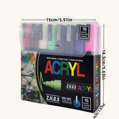 Acrylic Marker Pen Medium Nib 1.8-2.5mm - Professional Artistic Use