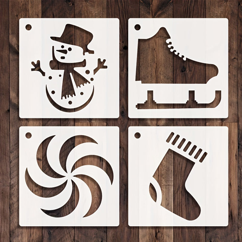 25pcs Christmas Stencils DIY Art Crafts Drawing Template for Painting
