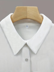  Solid Long Sleeve Button Up Shirt