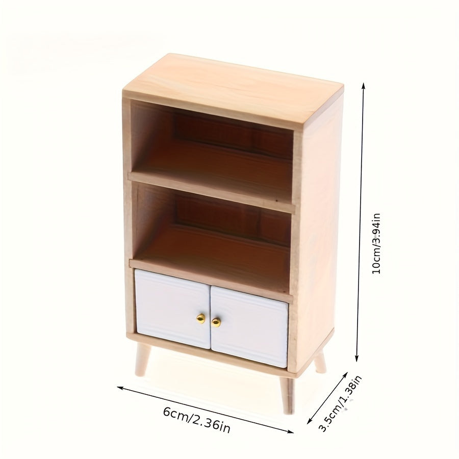Mini Wooden Living Room Display Cabinet Model Accessories