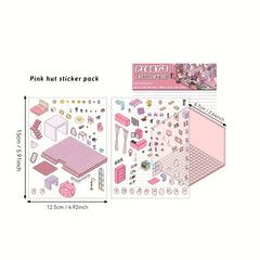 Reusable 3D House Stickers Animal Patterns Mixed Colors