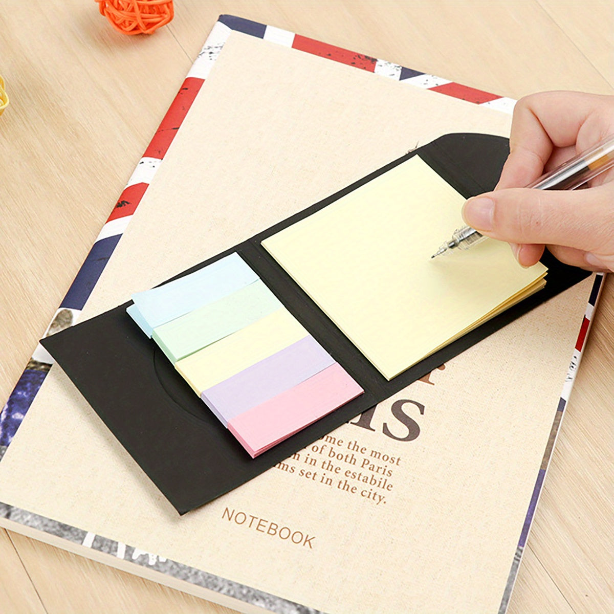 120sheets Cowhide Note Stickers Sticky Notes Memo Pad Set