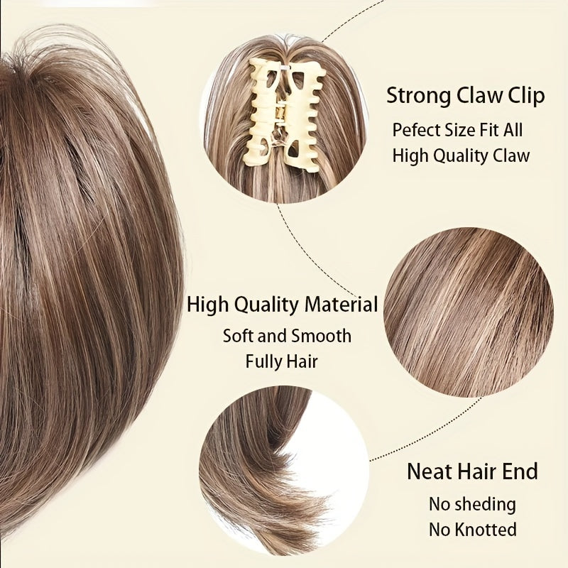 Synthetic Chignon Ponytail Hair Extension Messy Bun with Claw Clip