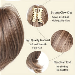 Synthetic Chignon Ponytail Hair Extension Messy Bun with Claw Clip