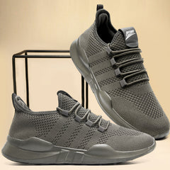 Men's Lightweight Knitted Running Shoes Breathable Sneakers One Size Bigger