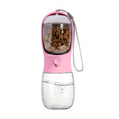 Portable Dog Water Bottle with Food Container for Pets