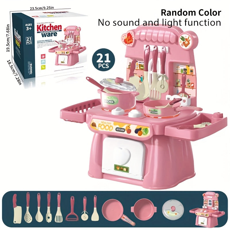 Kids Dining Table Set with Veggie & Fruit Accessories