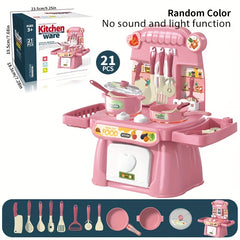 Kids Dining Table Set with Veggie & Fruit Accessories