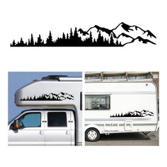 RV Side Body Window Bumper Sticker Mountain Tree Decal Decoration