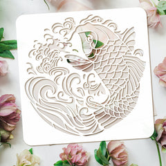 AHANDMAKER PET Hollow Out Stencil 30x30cm Crafting Template