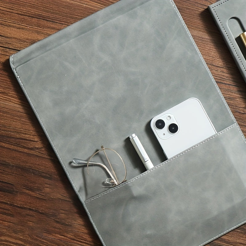 A4 Faux Leather Magnetic Board Clip