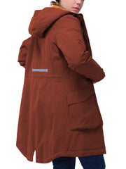 Women's Waterproof Long Puffer Jacket Hooded Winter Coat