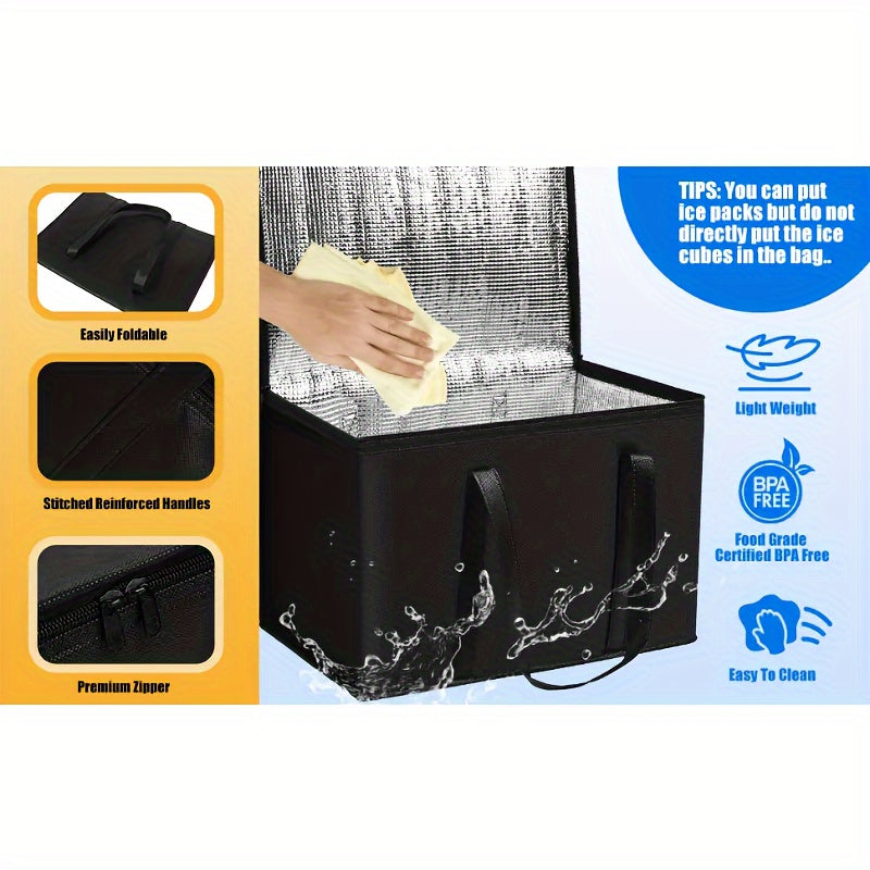 1pc Portable Insulated Grocery Bag Large Capacity Insulation Bag