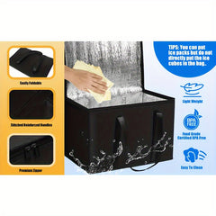 1pc Portable Insulated Grocery Bag Large Capacity Insulation Bag