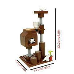 City Cattery Building Blocks Toys MOC Cats House Farm DIY Blocks Gift