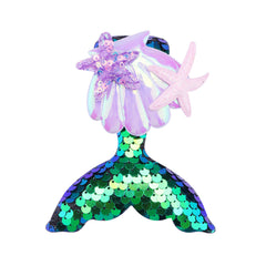Mermaid Tail Hair Clip Pin Sequins Fish Tail Hairpin Starfish Shell Hair Accesso