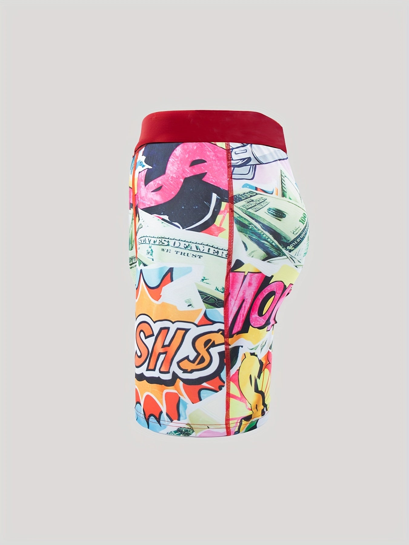 Men's Comics Style Boxers High Stretch Elastic Waist Shorts