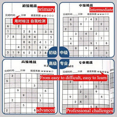 Complete Sudoku Game Set 6 Books Portable Mini Grid Puzzles for All Skill Levels
