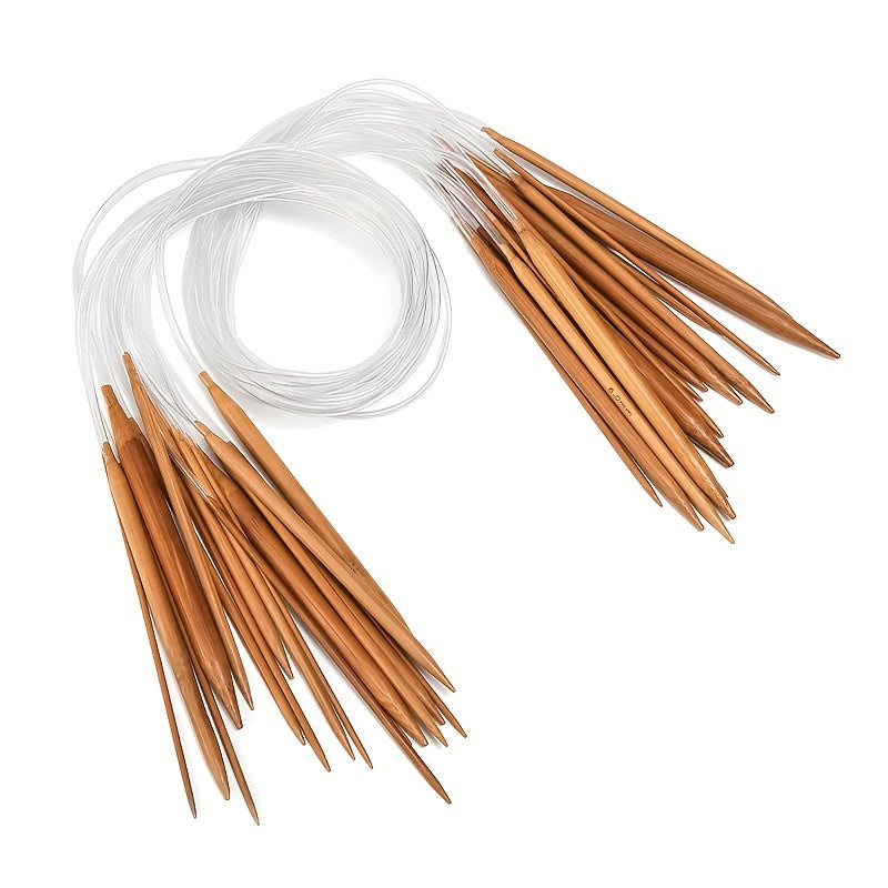 18pcs Bamboo Circular Knitting Needles Set for Adults