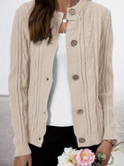  Women's Jacquard Button Up Cardigan