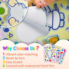 6 Sheets DIY Cartoon Mouse Stickers - Party Favors Make A Face Stickers