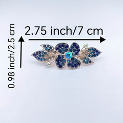 Flower Rhinestone Hair Clip Wedding Headdress Hair Barrettes Spring Clip