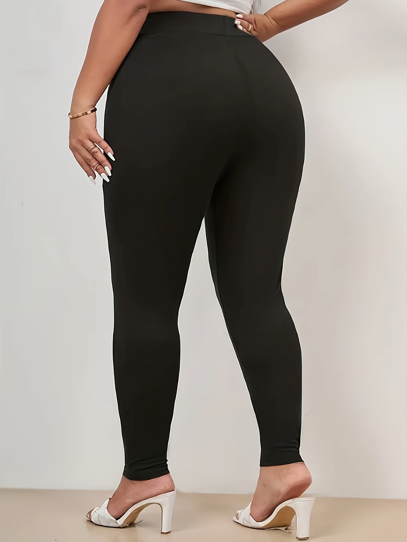  Graphic Print High Rise Skinny Leggings