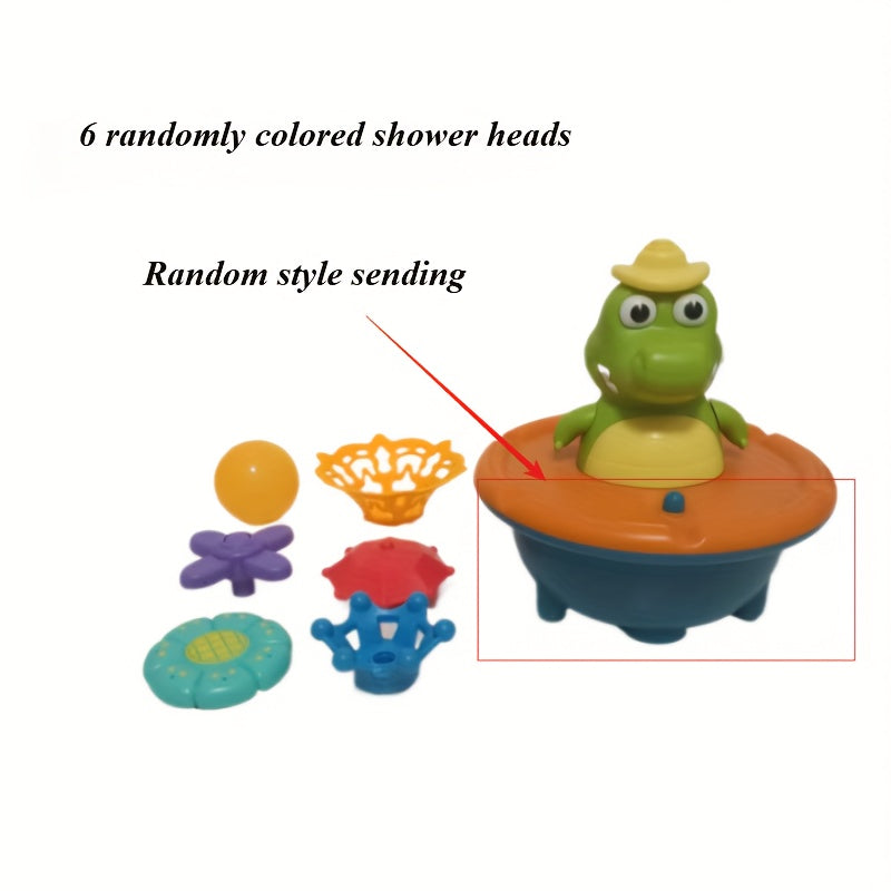 Crocodile Bath Toy for Kids Water Spray Play Set with Accessories