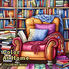 At Home Coloring Book - 22 Page Adult Coloring Book
