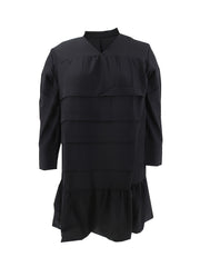 Women's Plus Size V-Neck Long Sleeve Tunic Dress