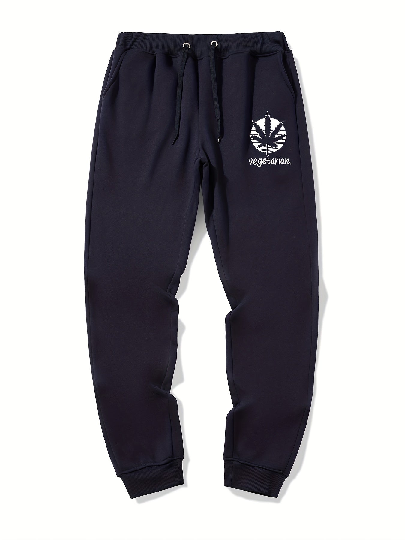 Vegetarian Casual Graphic Drawstring Joggers Men's Sweatpants