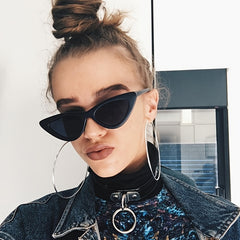 Vintage Cat Eye Sunglasses For Women Clout Goggles Plastic Frame