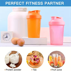 12oz Plastic Shaker Bottle Stainless Blender Ball Protein Mixes
