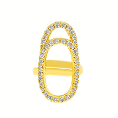 Alloy Geometric Nail Caps Set Of 4 Rings Hand Decoration Rhinestones