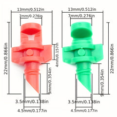 100pcs Refraction Nozzle 180 360 Angle Garden Sprinkler