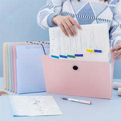 12 Grids File Organizer Bag for Office Learning Storage