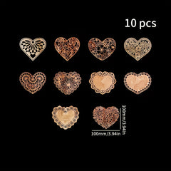 10pcs Traces of the Past Series Material Pack Retro Hollow Lace Journal Decor