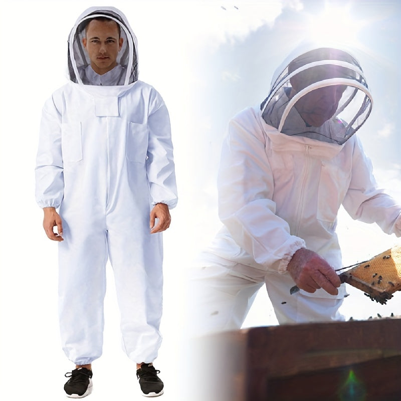 Professional Beekeeping Suit with Ventilated Veil Hood