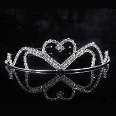 Silver Crystal Tiara Crowns Girls Princess Crown Rhinestone Birthday Crowns