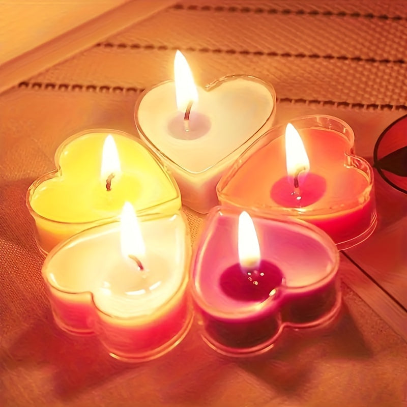 10pcs Heart Candles Romantic Wedding Dinner Outdoor Lighting