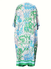  Boho Batwing Sleeve Cover Up & Pants Two Piece Set
